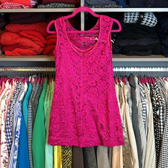 Theia fuschia sleeveless dress size 2 - Picture 3 of 3